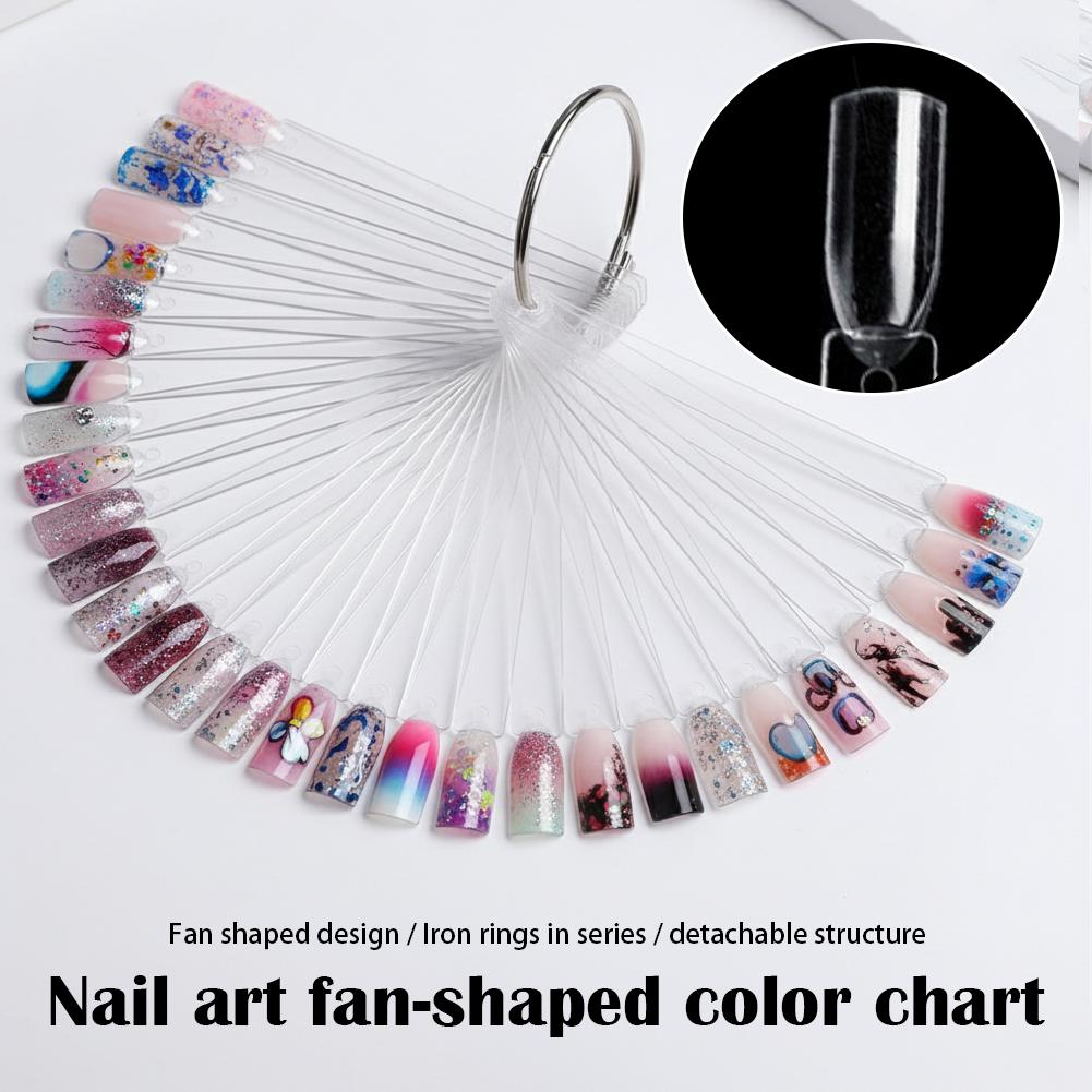 Nail Art Viral - 50 قطعة عينة أظافر شفافة، بطاقة