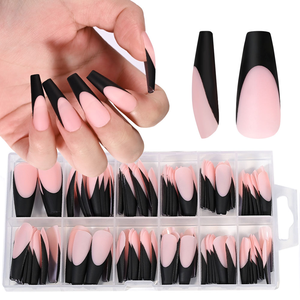 Nail Art Natural - 120 قطعة من أطراف أظافر الجل