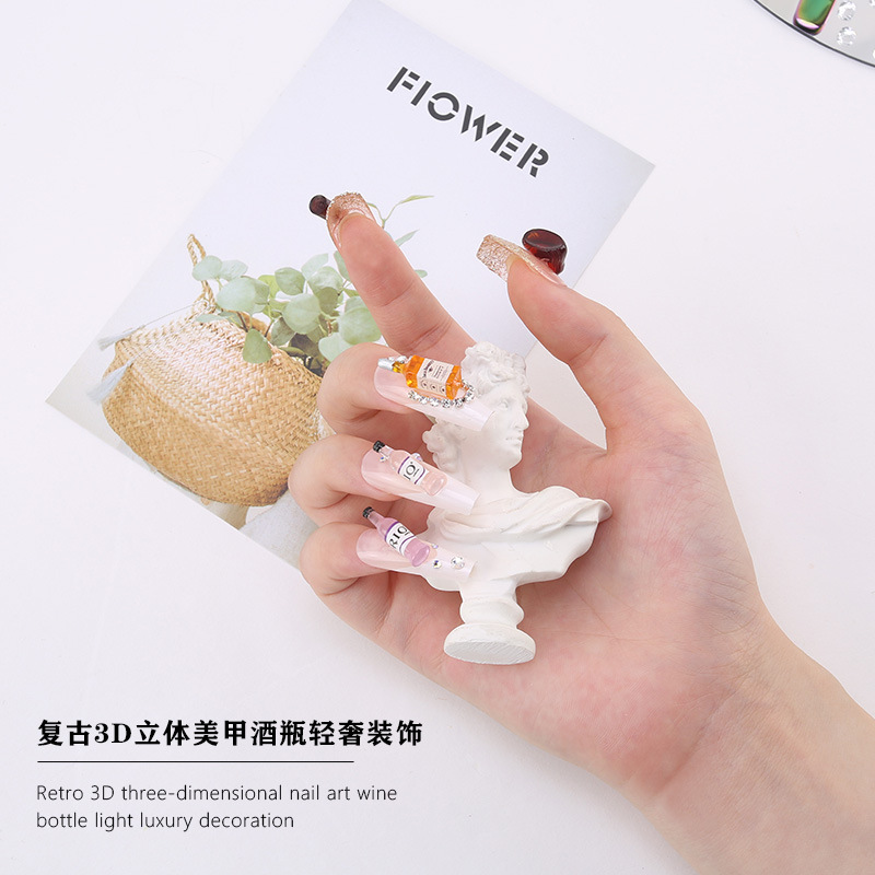20 * قطعة زجاجة نبيذ جديدة مسم - مراجعة Nail Art Xmas وسعره