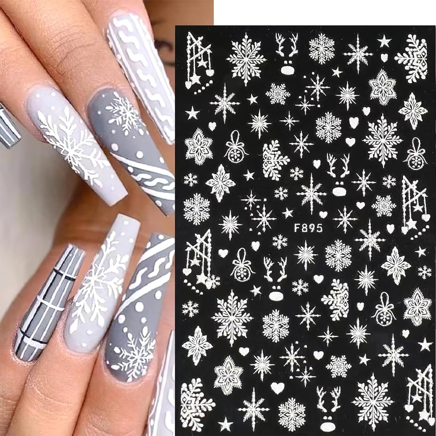 ثلاثية الأبعاد ندفة الثلج مسما - مراجعة Nail Art Xmas وسعره