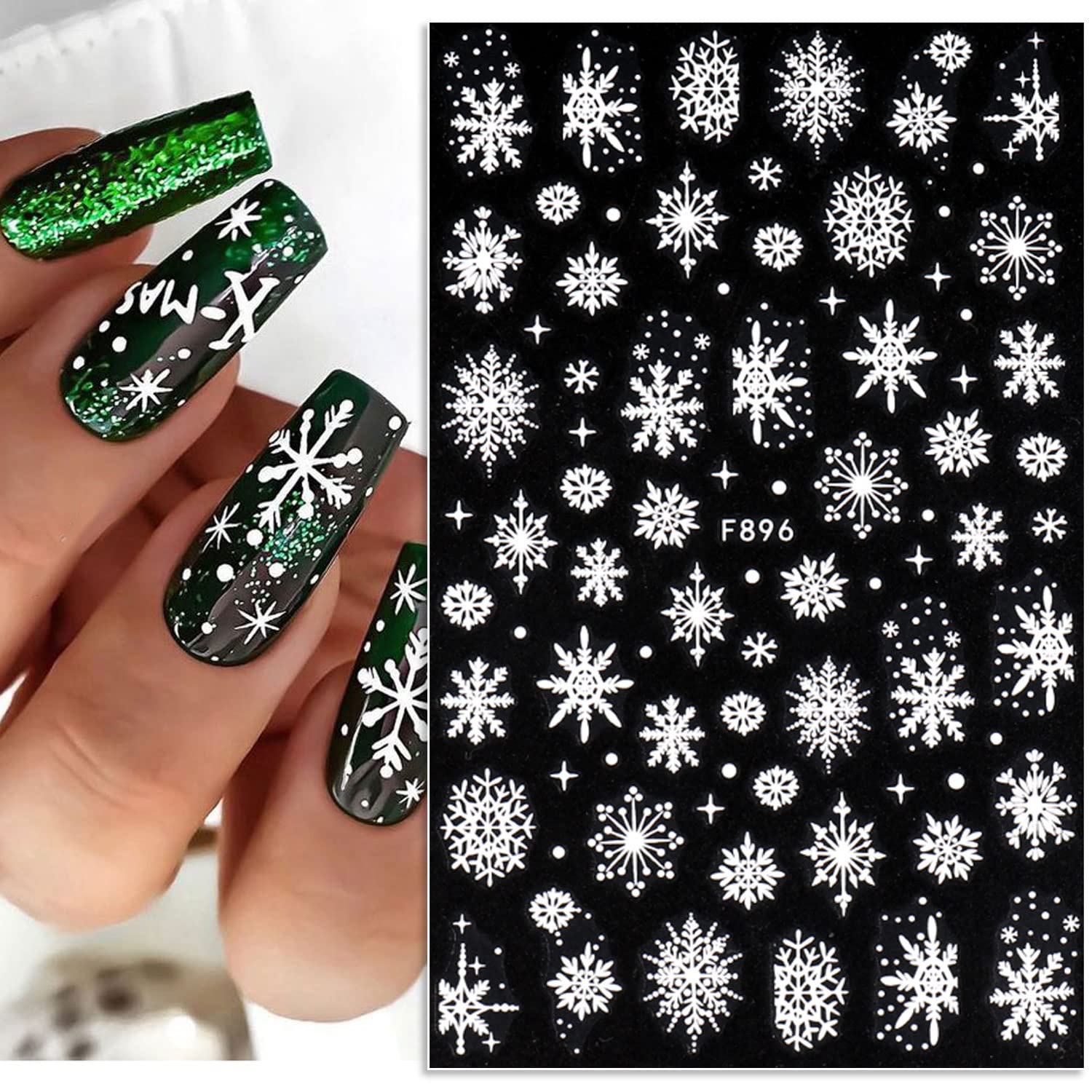 ثلاثية الأبعاد ندفة الثلج مسما - مراجعة Nail Art Xmas وسعره